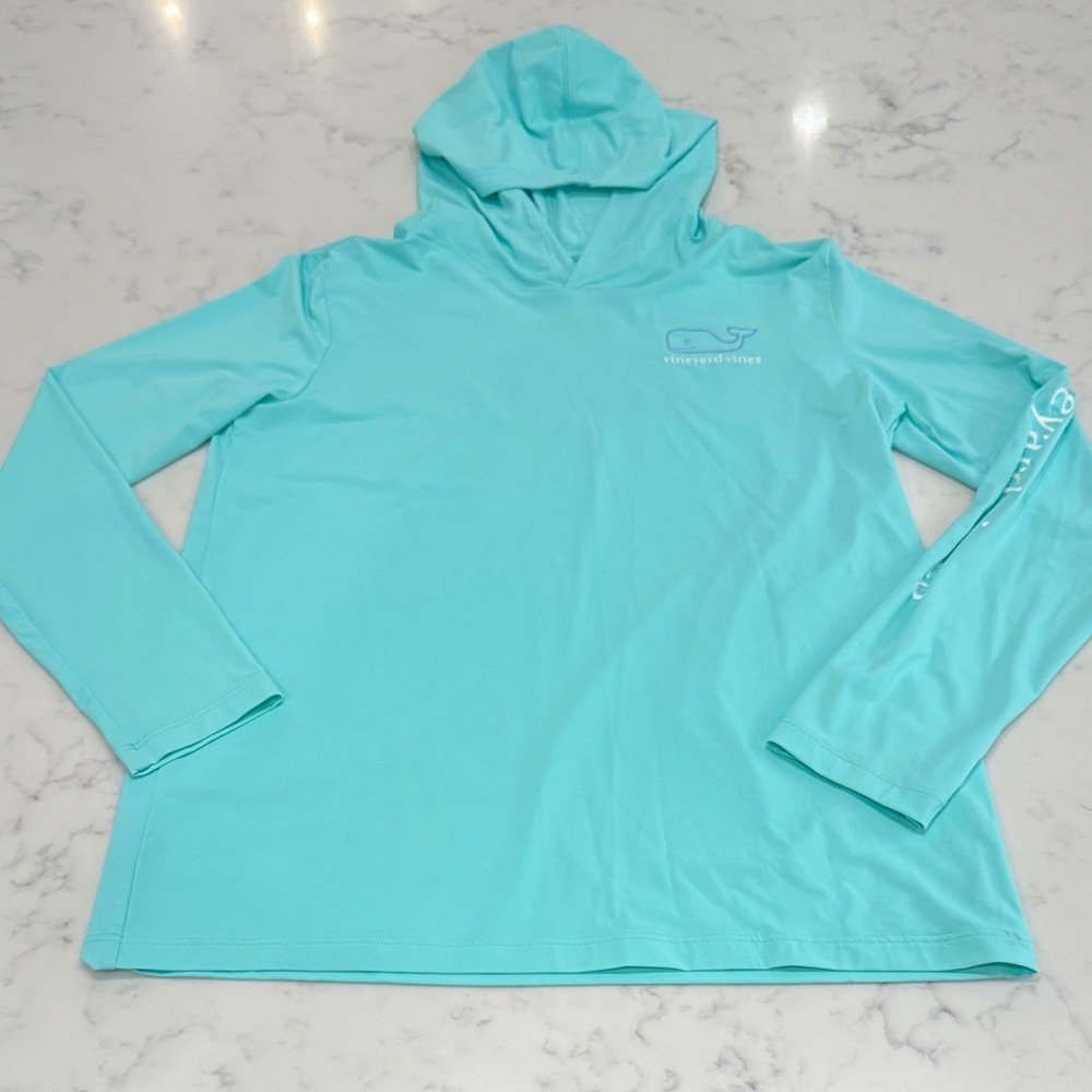 Vineyard Vines kids size L (14) Light Blue Rashguard Shirt
